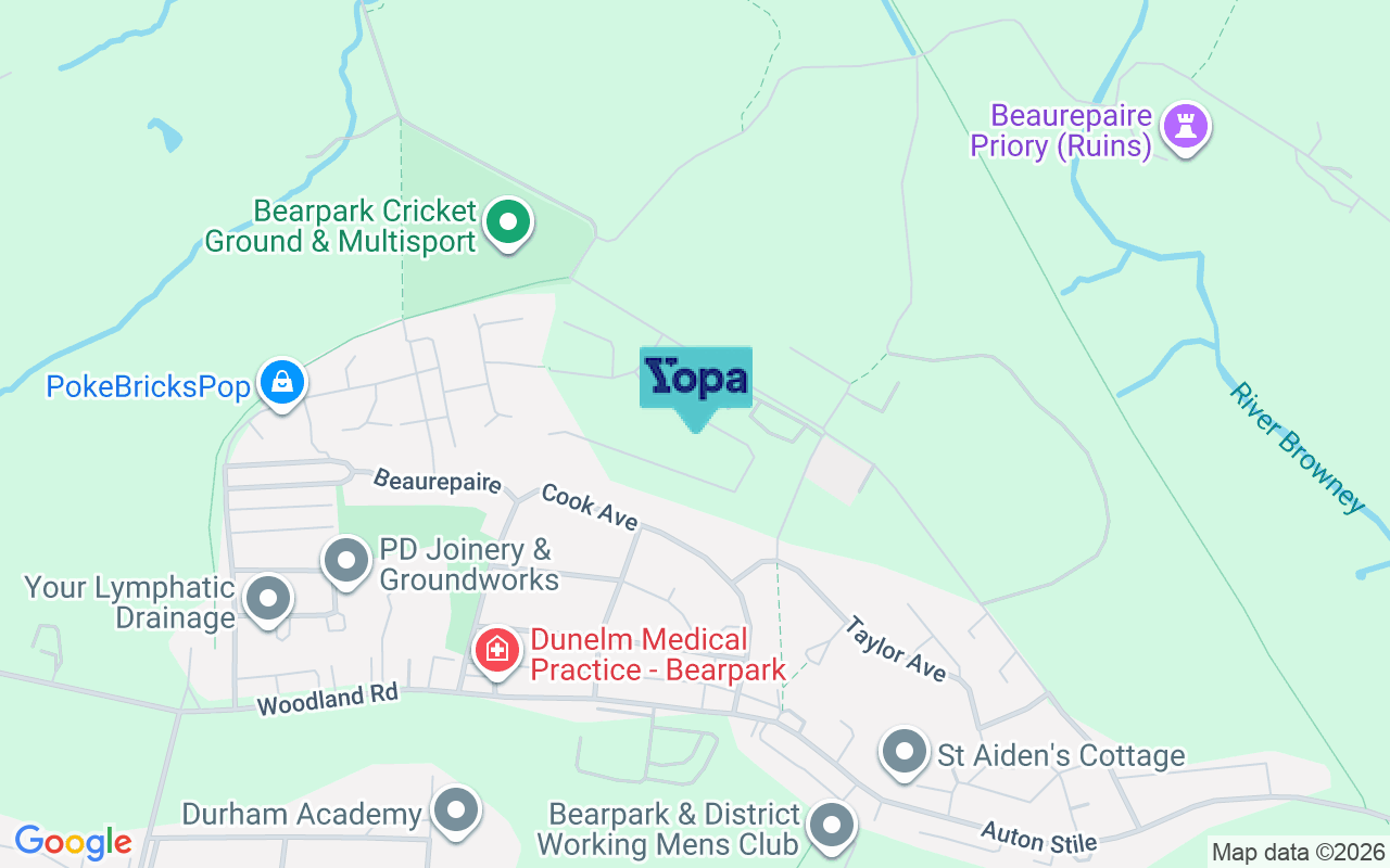 Map showing the location of DH7 7EH