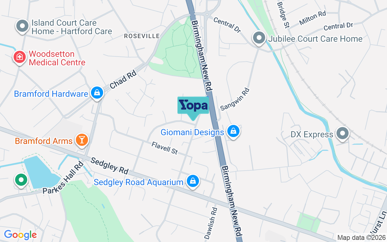 Map showing the location of DY1 4NW
