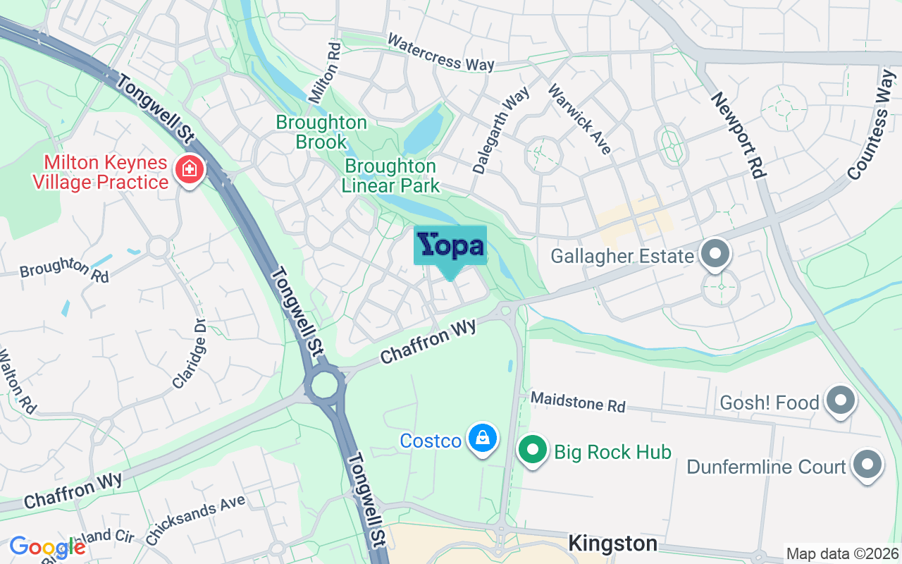 Map showing the location of MK10 9QH