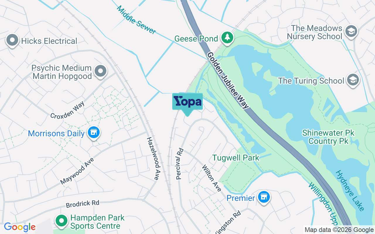 Map showing the location of BN22 9JX