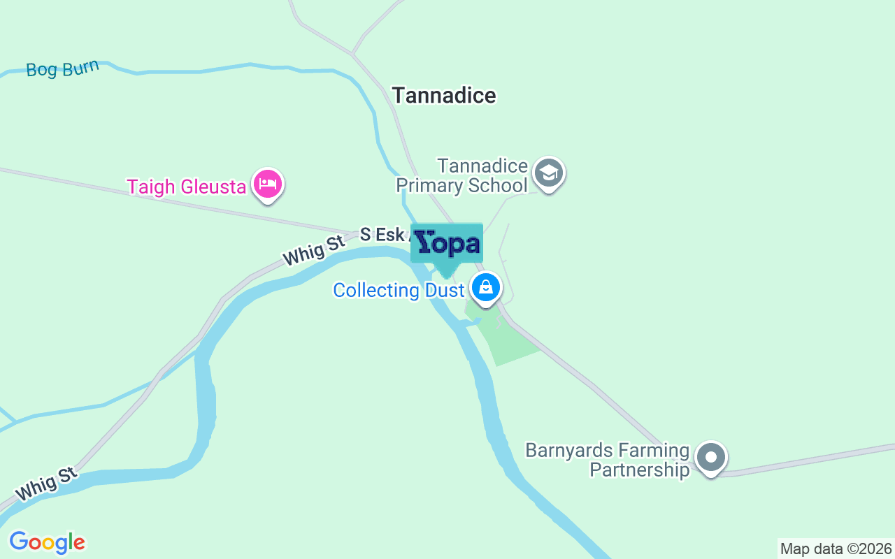 Map showing the location of DD8 3TA