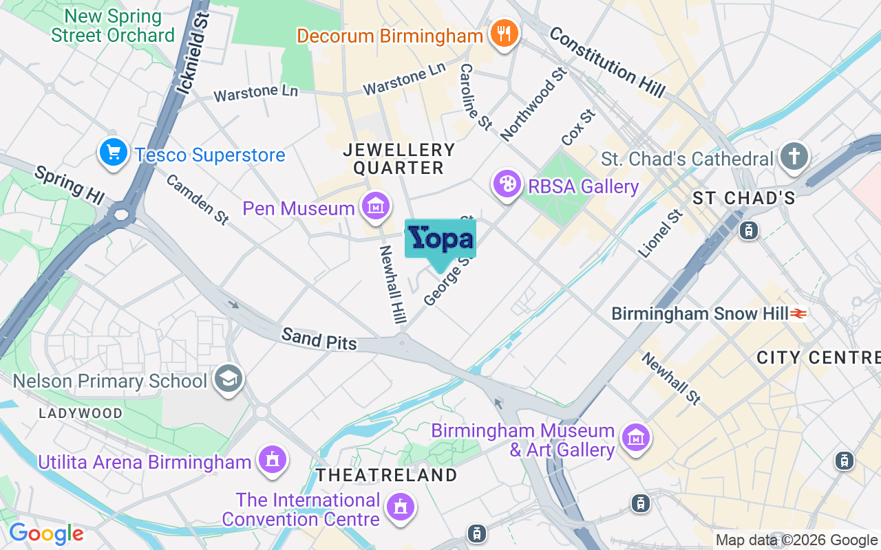 Map showing the location of B3 1PP
