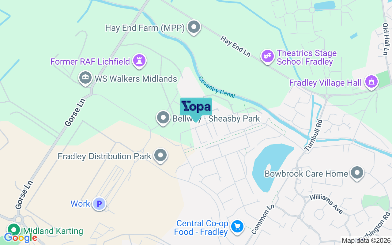 Map showing the location of WS13 8XW