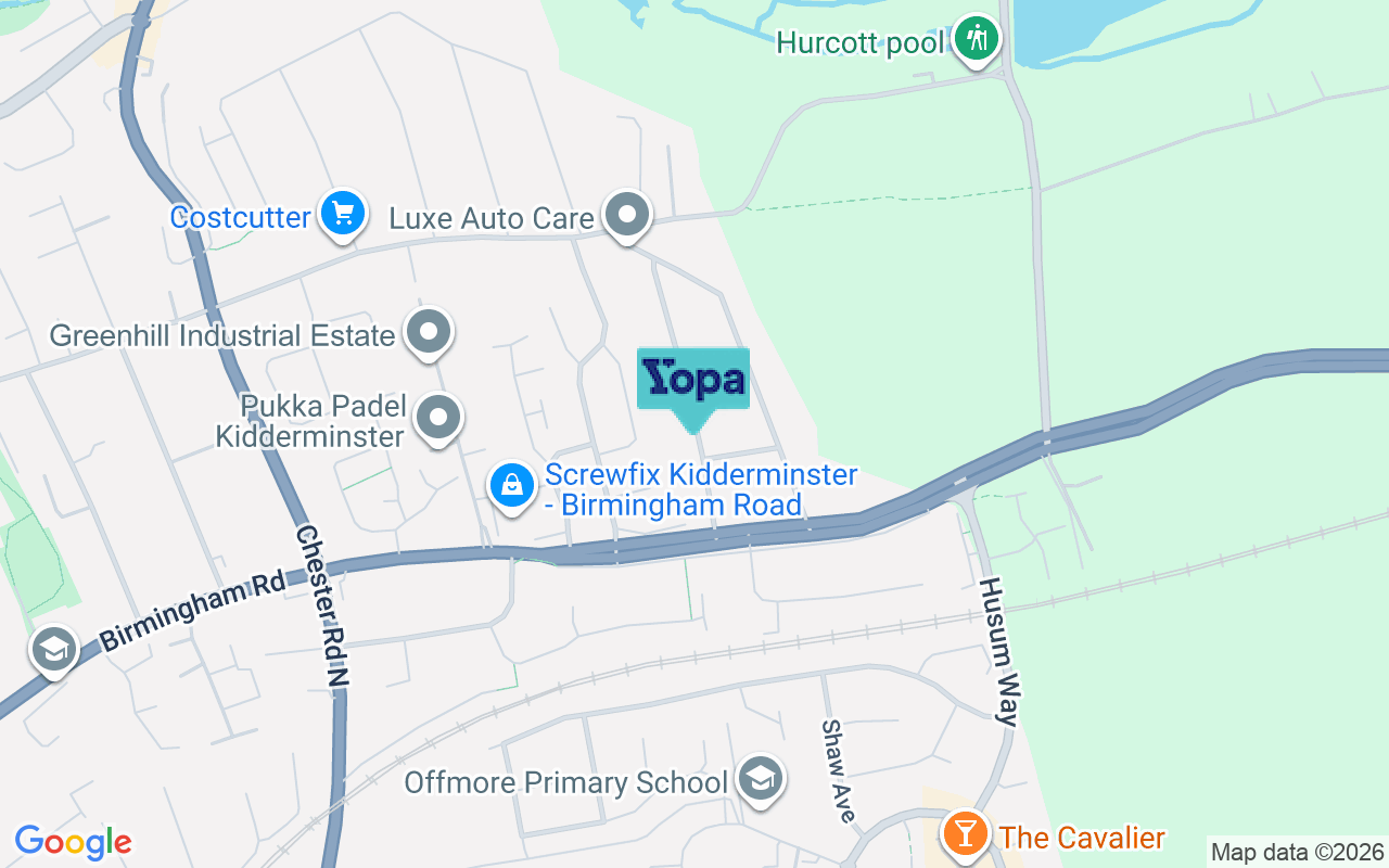 Map showing the location of DY10 2TY