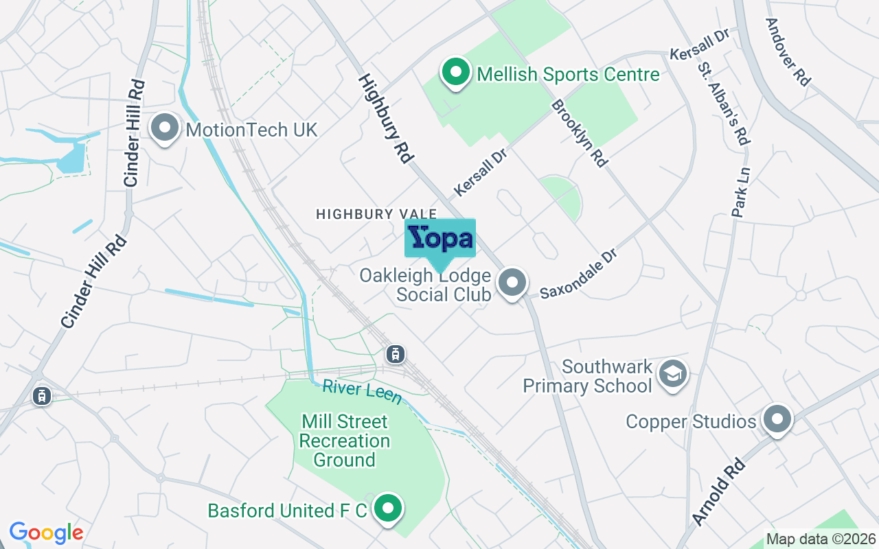 Map showing the location of NG6 9DE