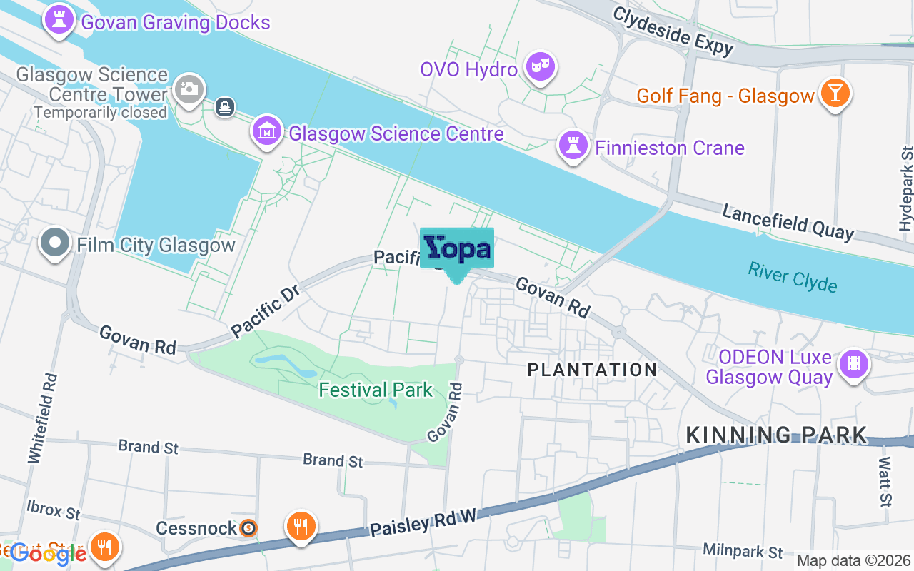 Map showing the location of G51 1BT