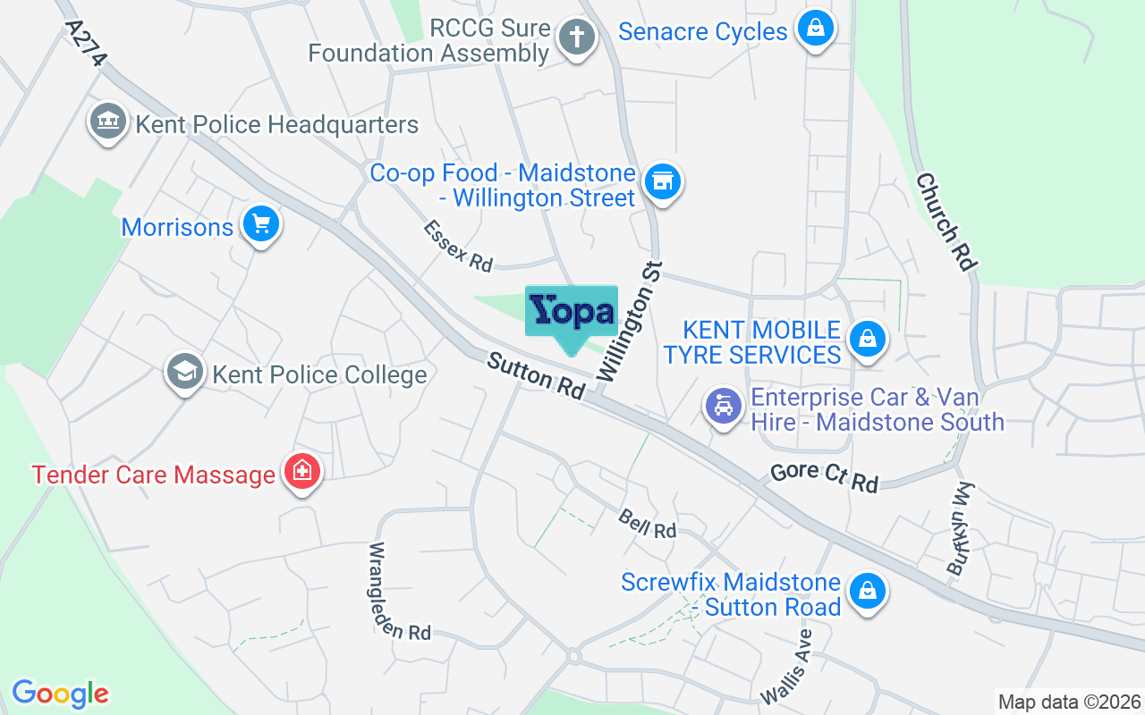 Map showing the location of ME15 9BX