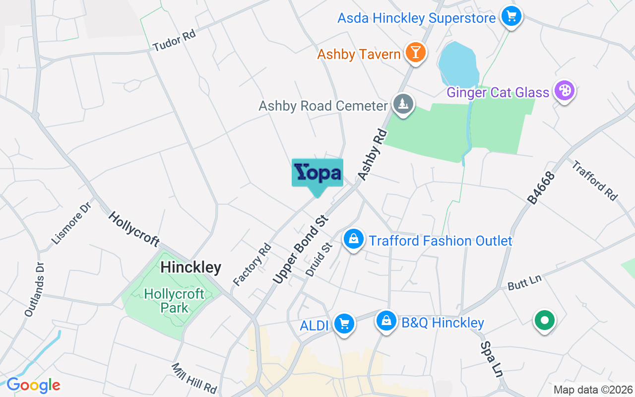 Map showing the location of LE10 0DS