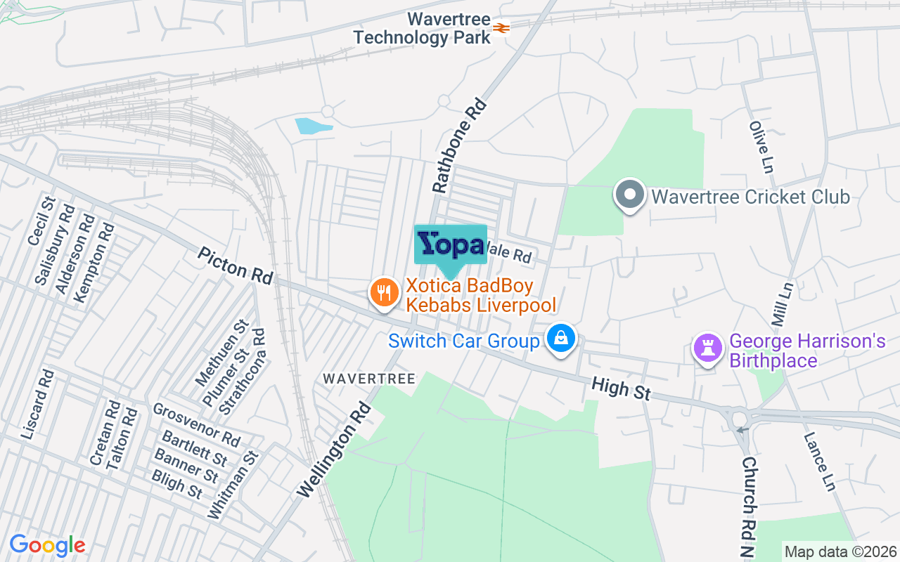 Map showing the location of L15 4HS
