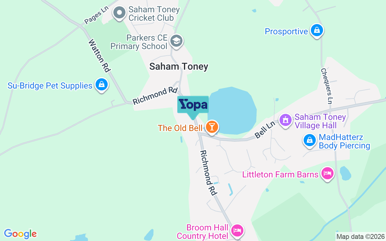 Map showing the location of IP25 7ER