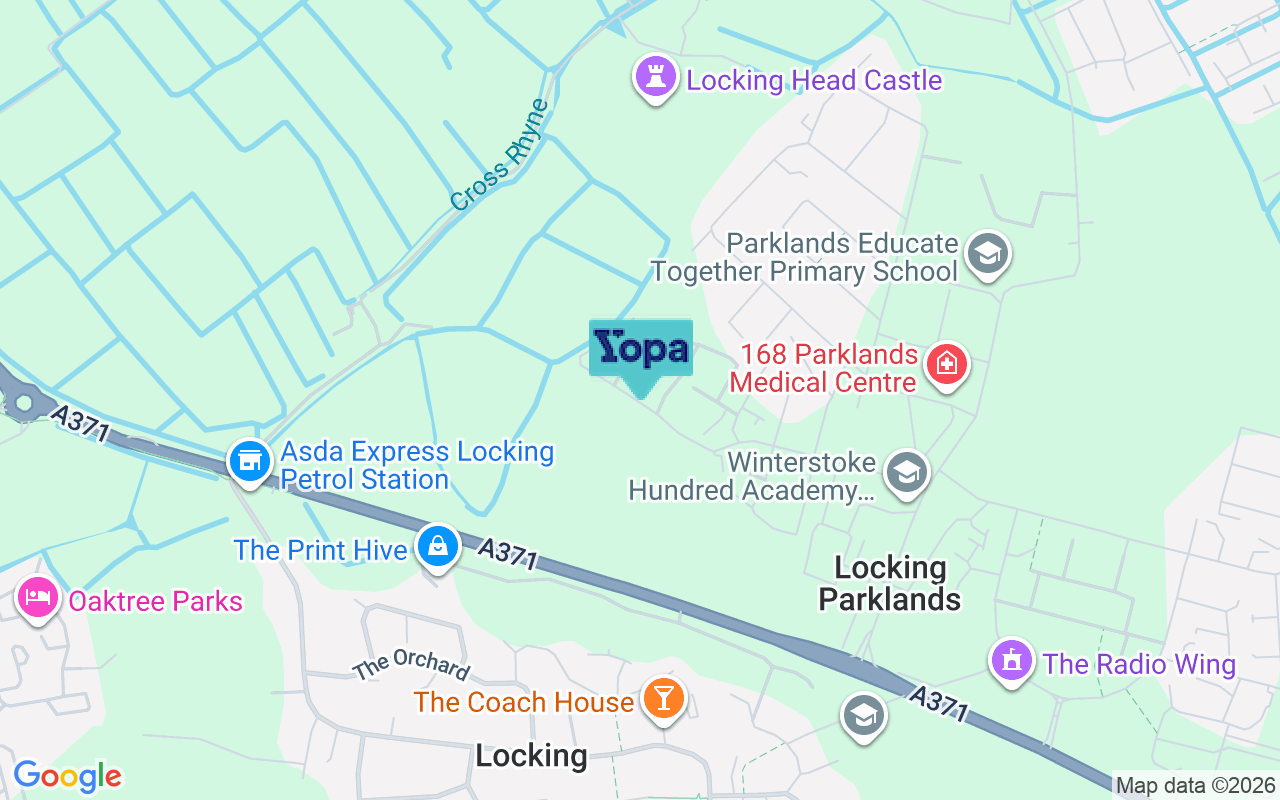 Map showing the location of BS24 7NT