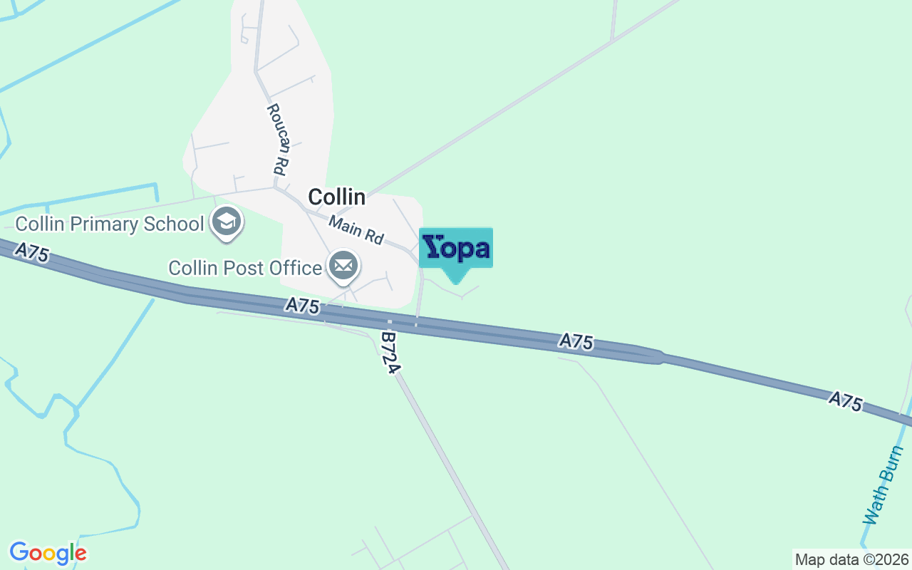 Map showing the location of DG1 4GE
