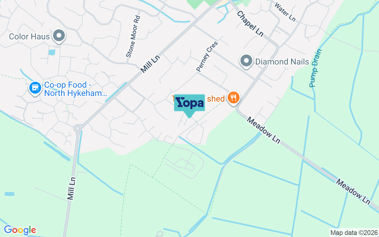 Map showing the location of LN6 9SZ