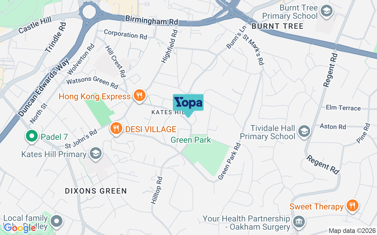 Map showing the location of DY2 7LJ