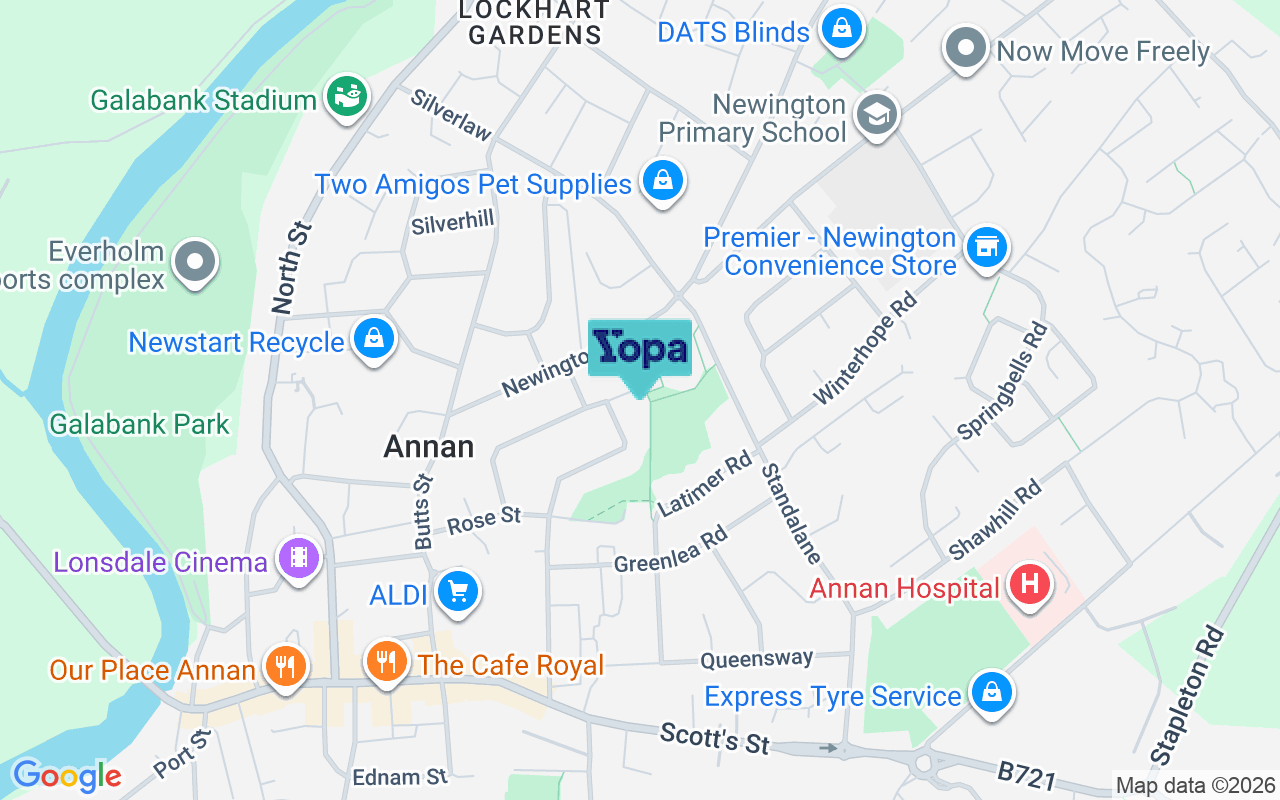 Map showing the location of DG12 5AU