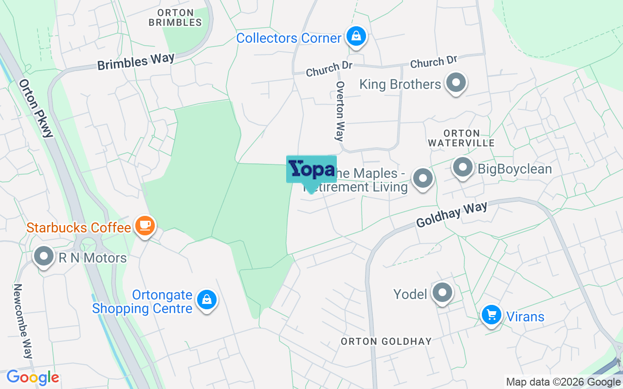 Map showing the location of PE2 5RW