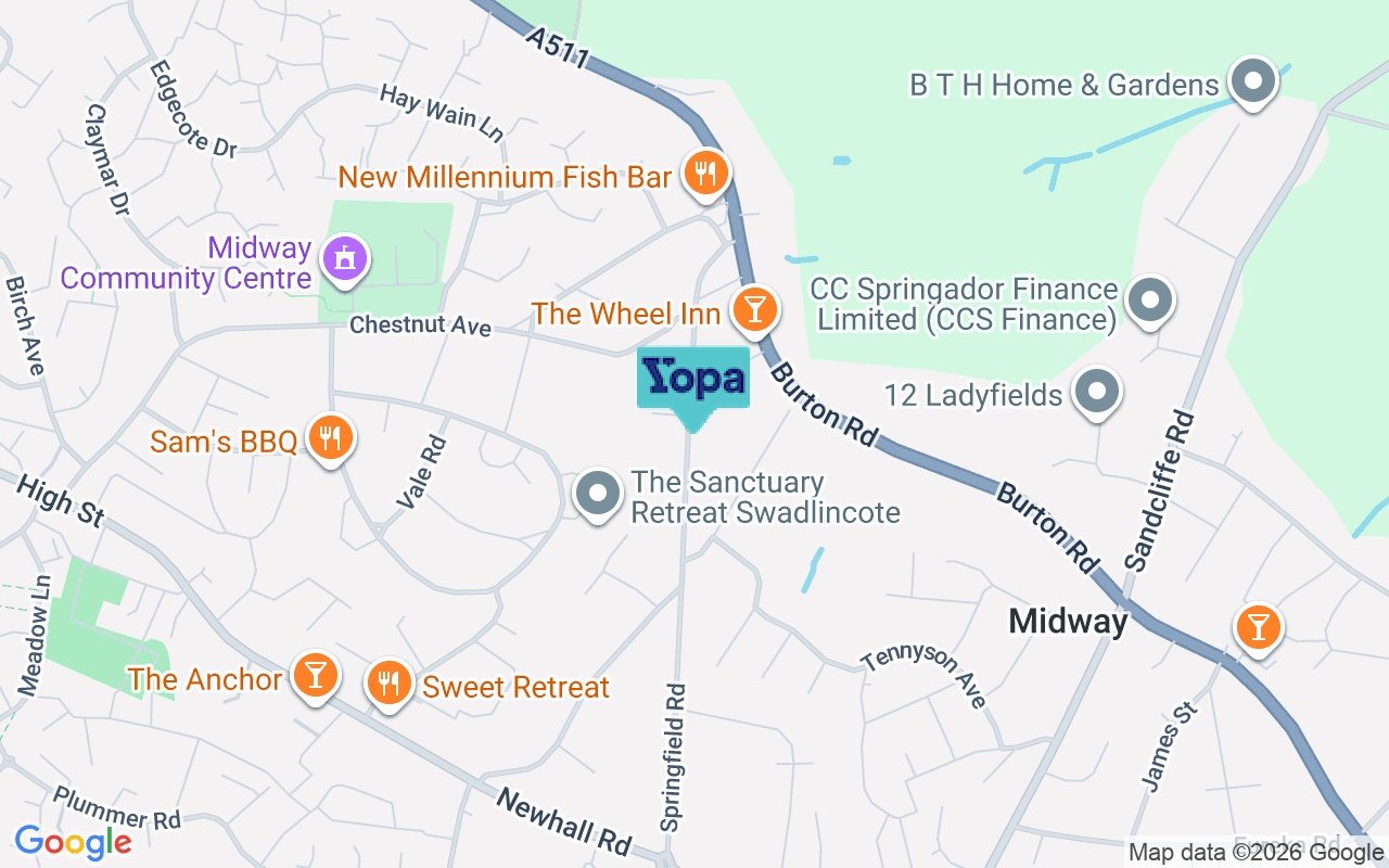 Map showing the location of DE11 0BY