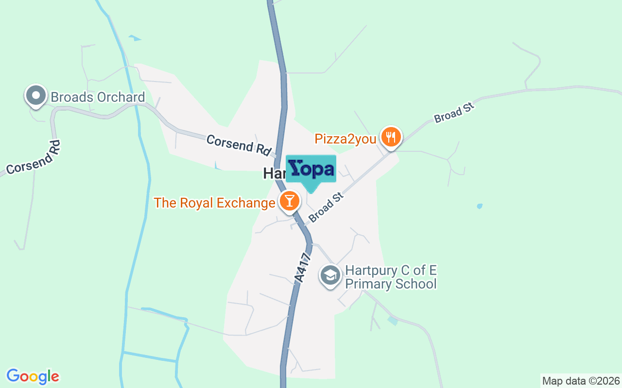 Map showing the location of GL19 3DW