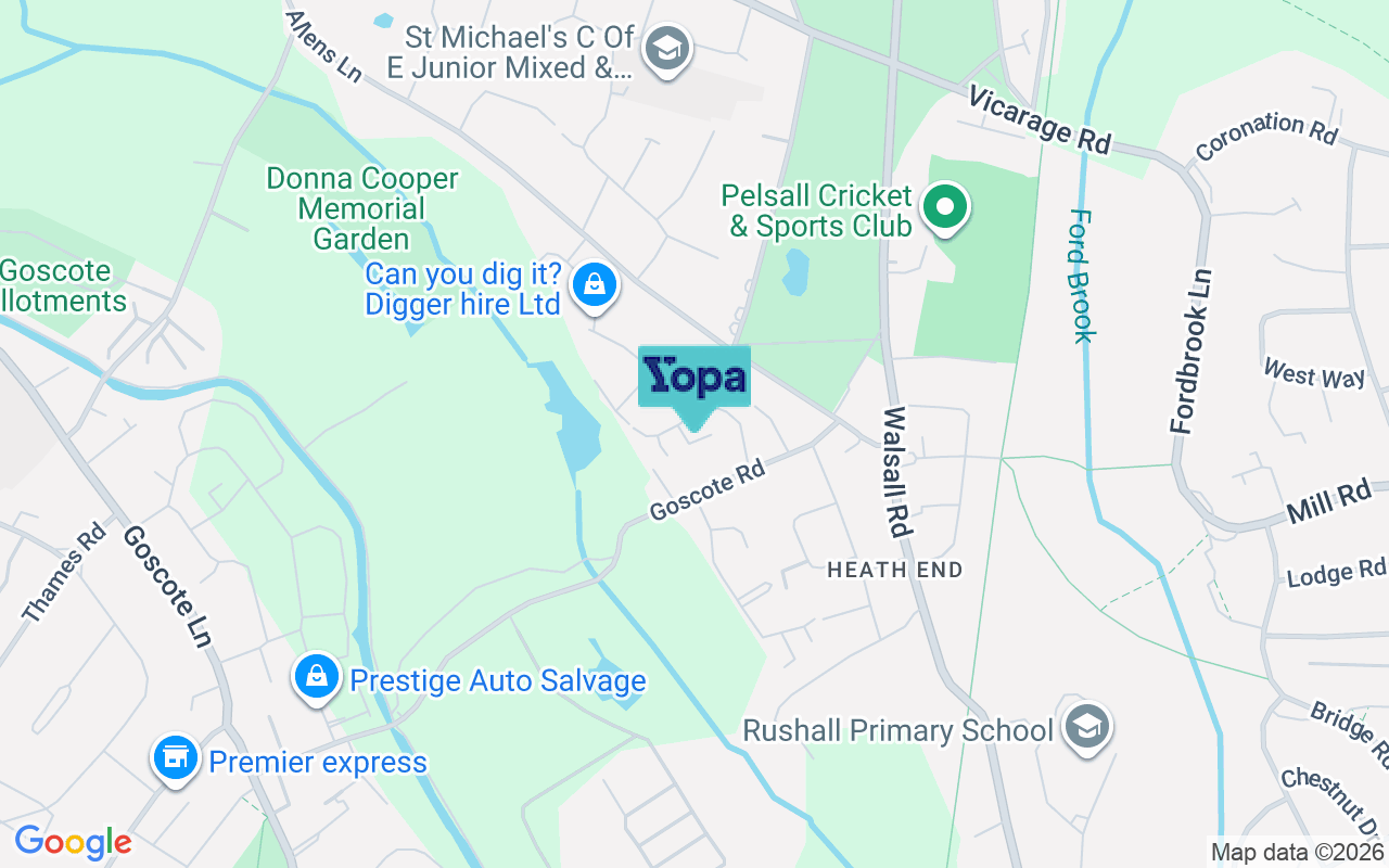 Map showing the location of WS3 4LH