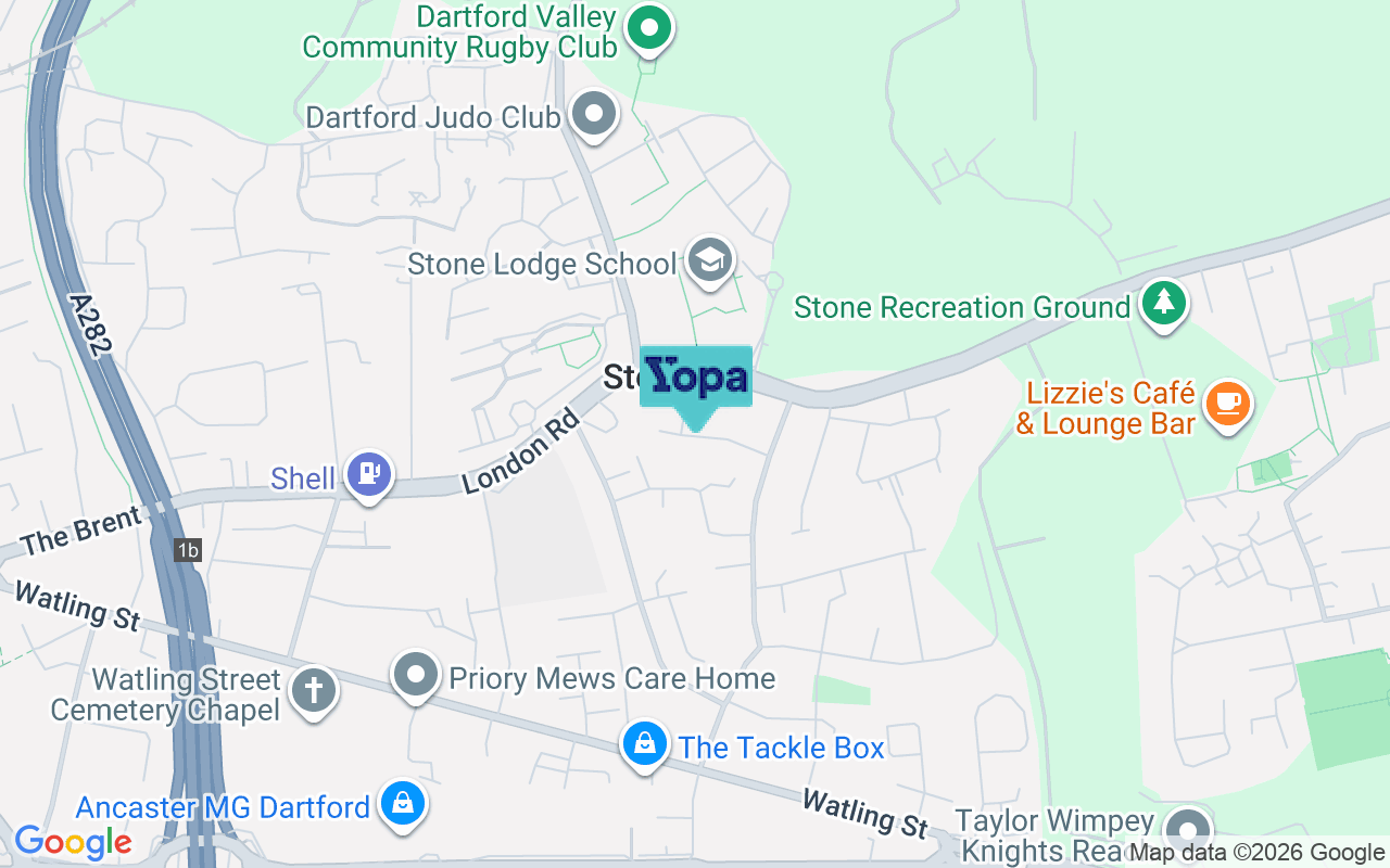 Map showing the location of DA2 6HB