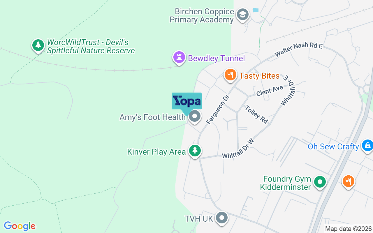 Map showing the location of DY11 7HD