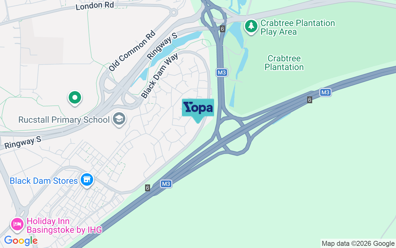 Map showing the location of RG21 3QJ