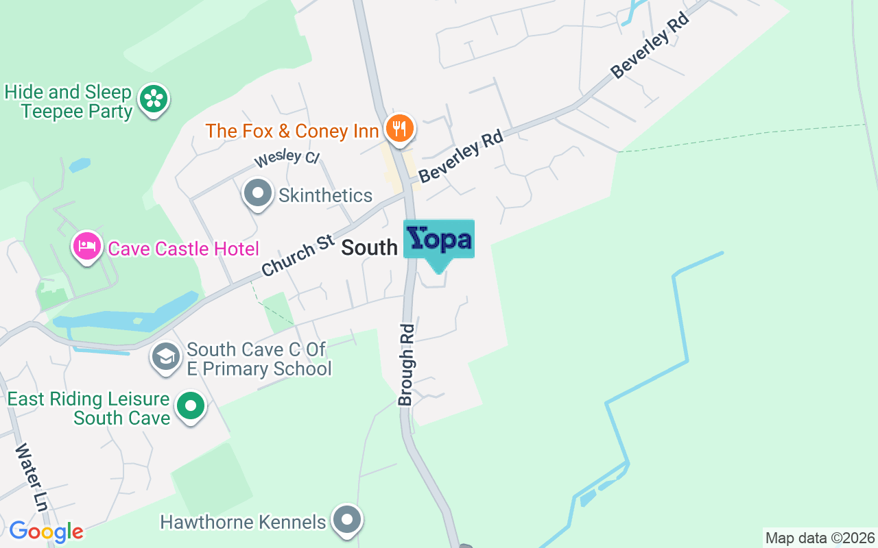 Map showing the location of HU15 2BL