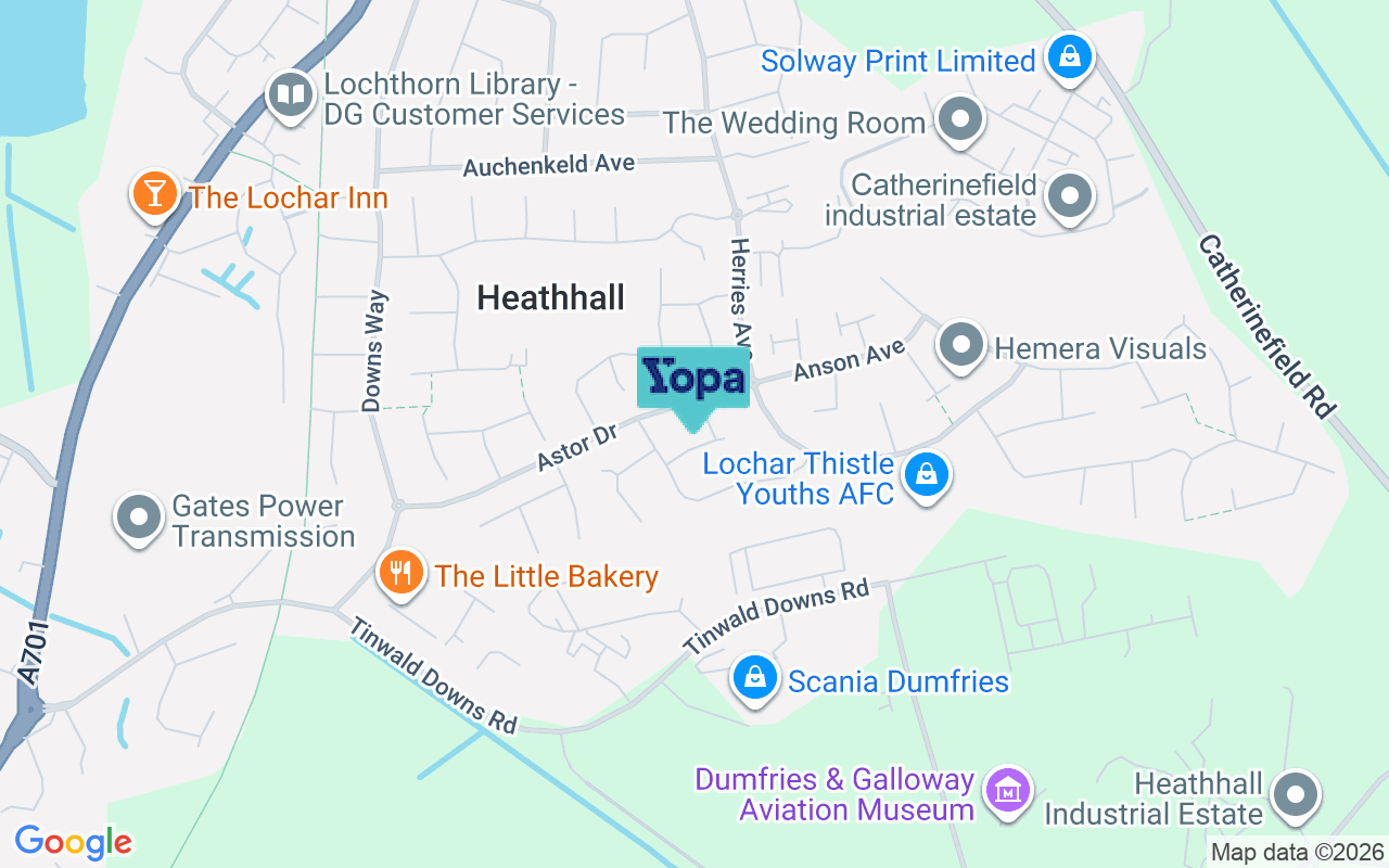 Map showing the location of DG1 3SR