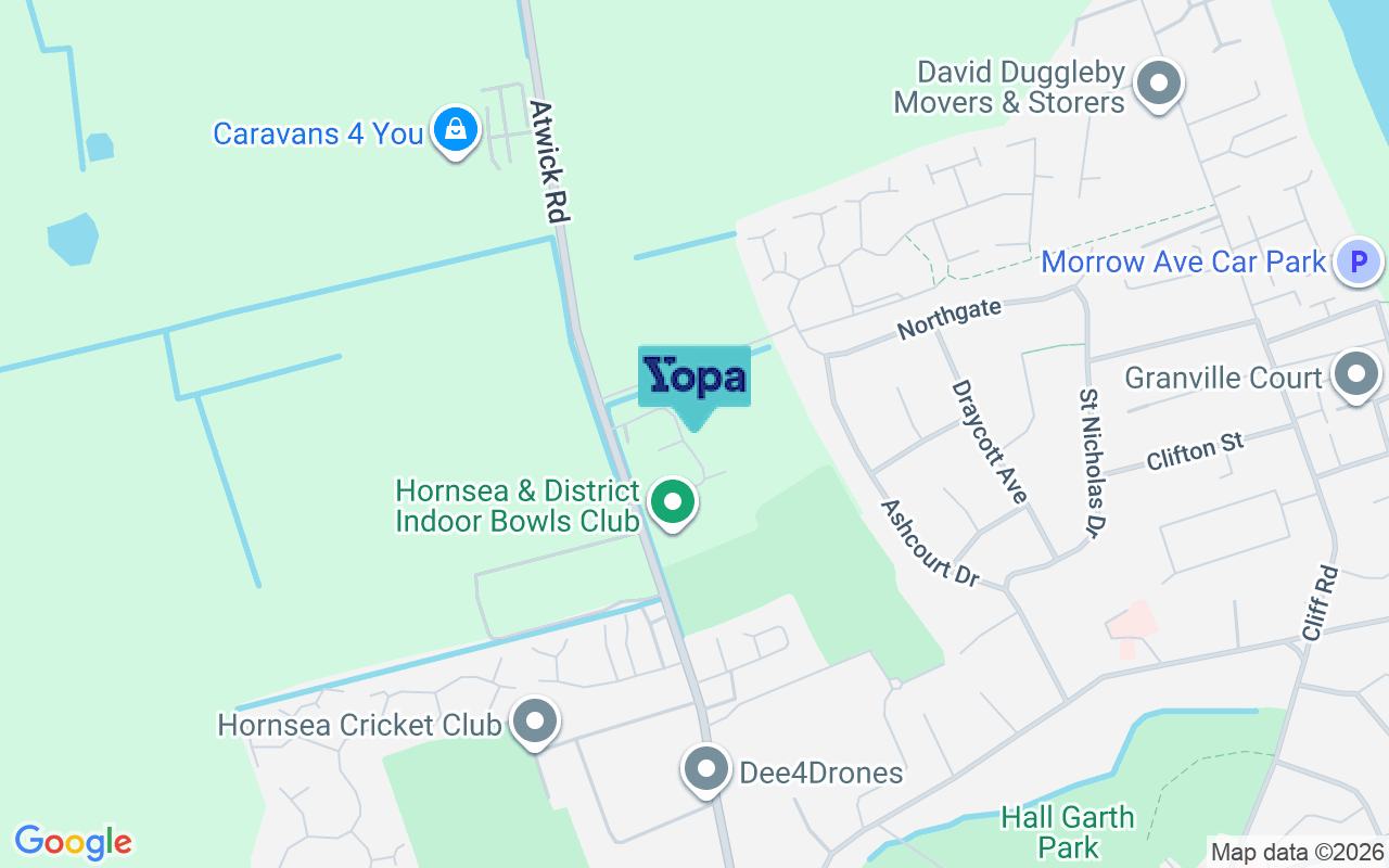 Map showing the location of HU18 1FL