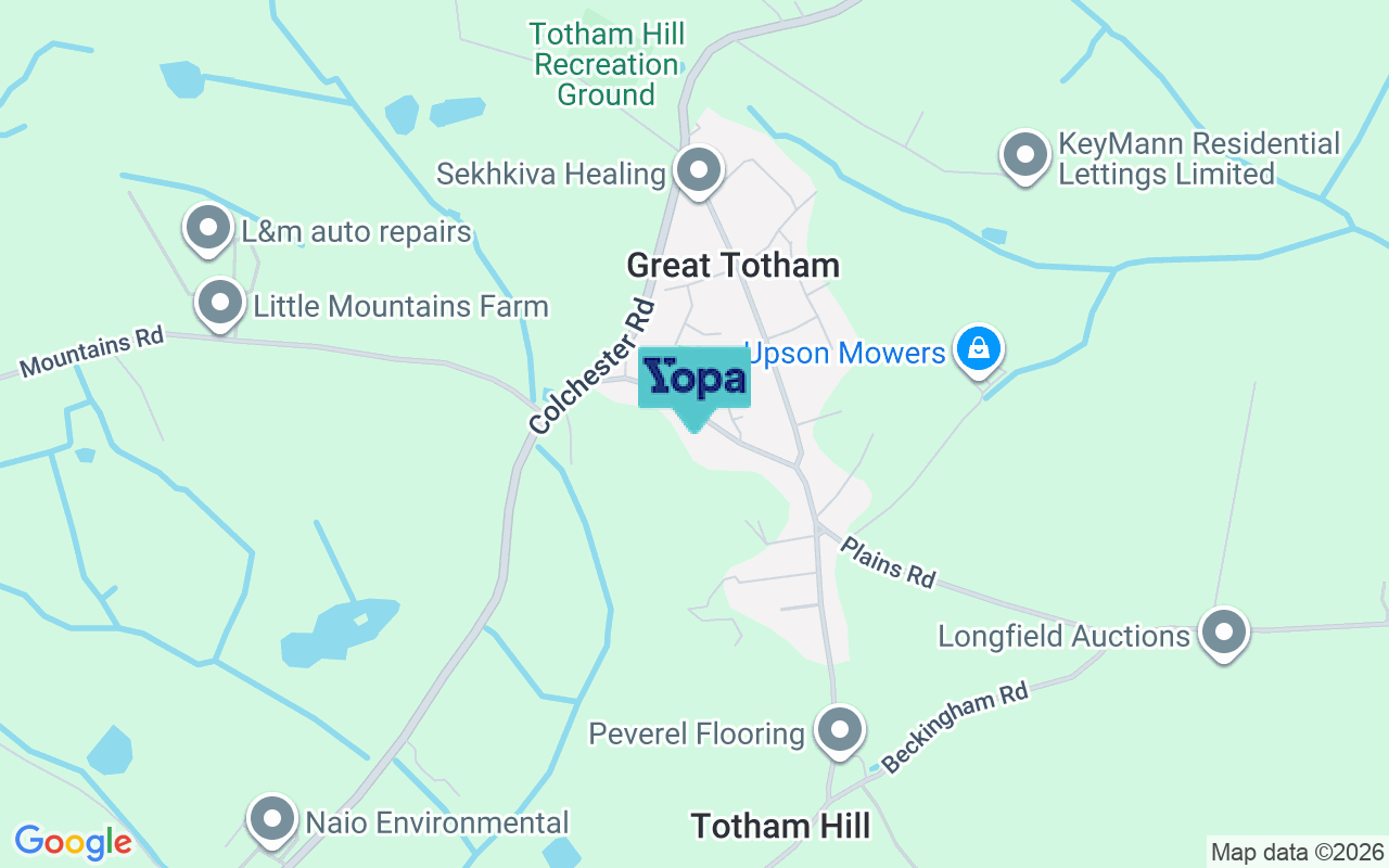 Map showing the location of CM9 8DA