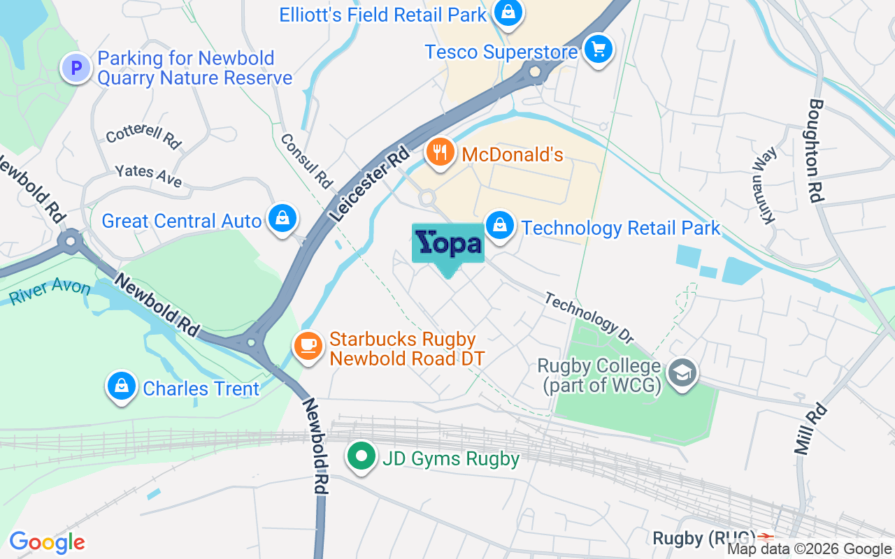 Map showing the location of CV21 1GB