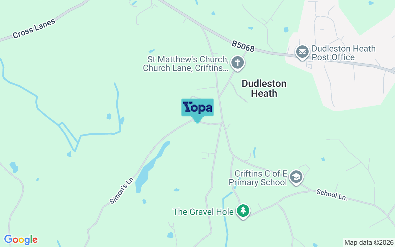 Map showing the location of SY12 9LS
