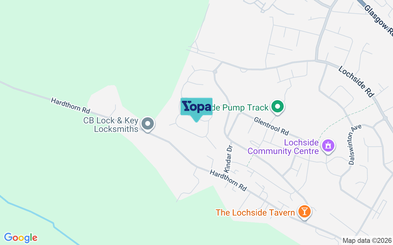 Map showing the location of DG2 9PF