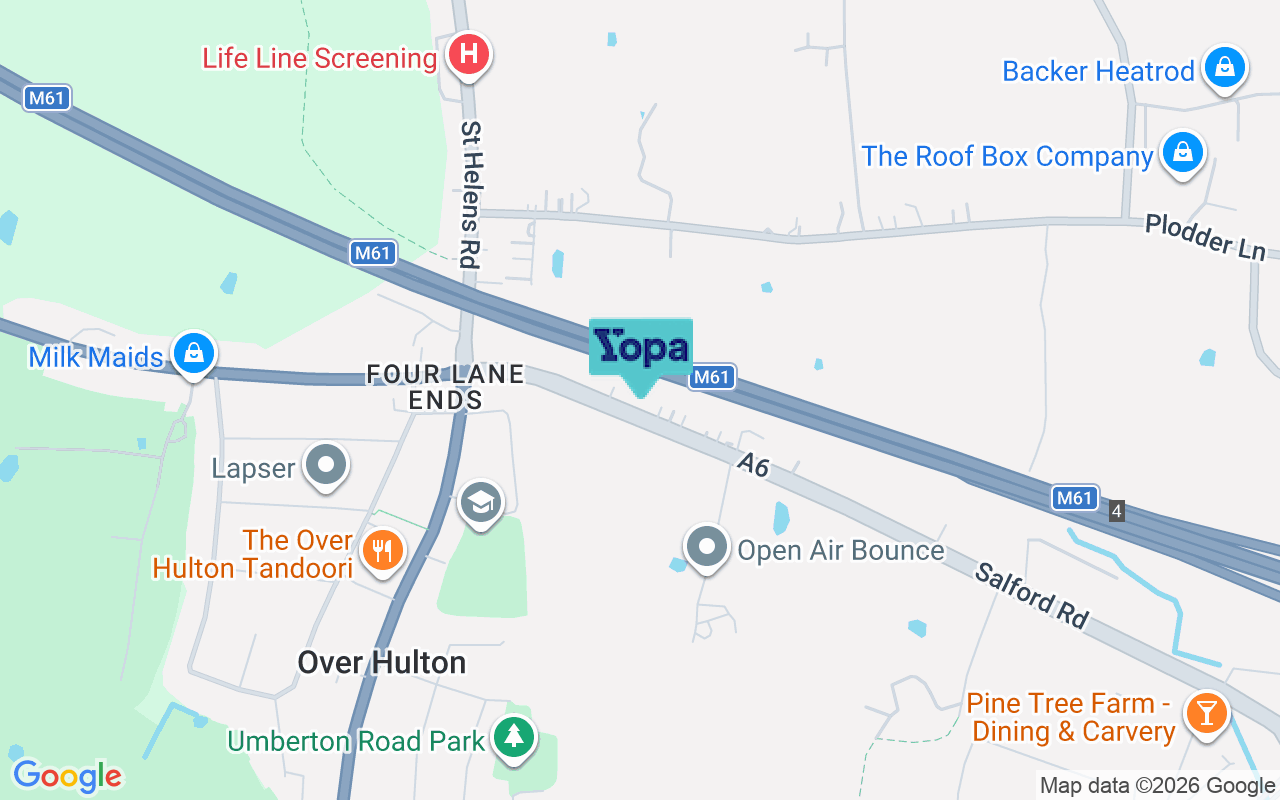 Map showing the location of BL5 1BN