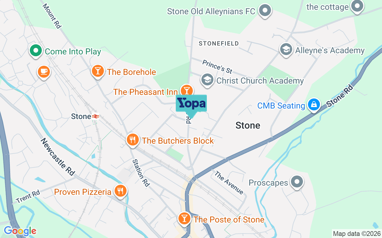 Map showing the location of ST15 8JE
