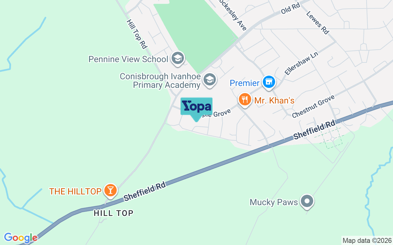 Map showing the location of DN12 2JY