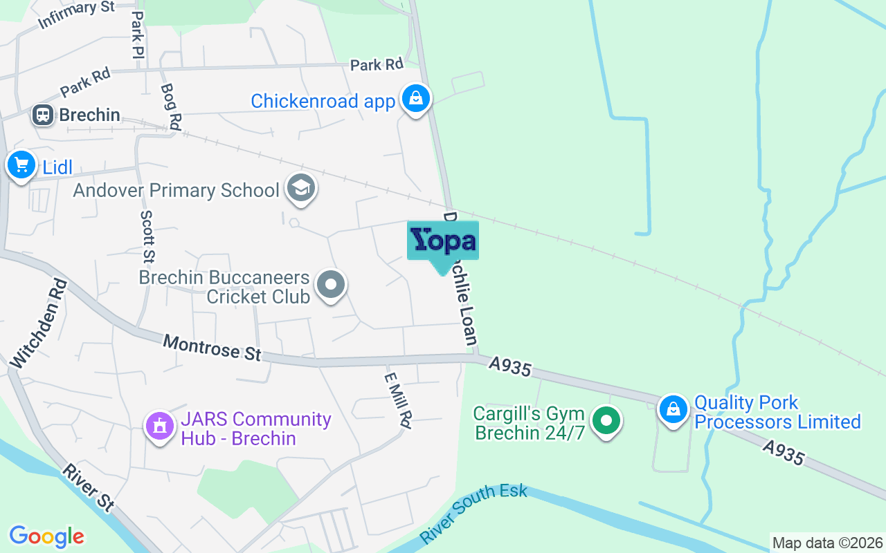 Map showing the location of DD9 7BW