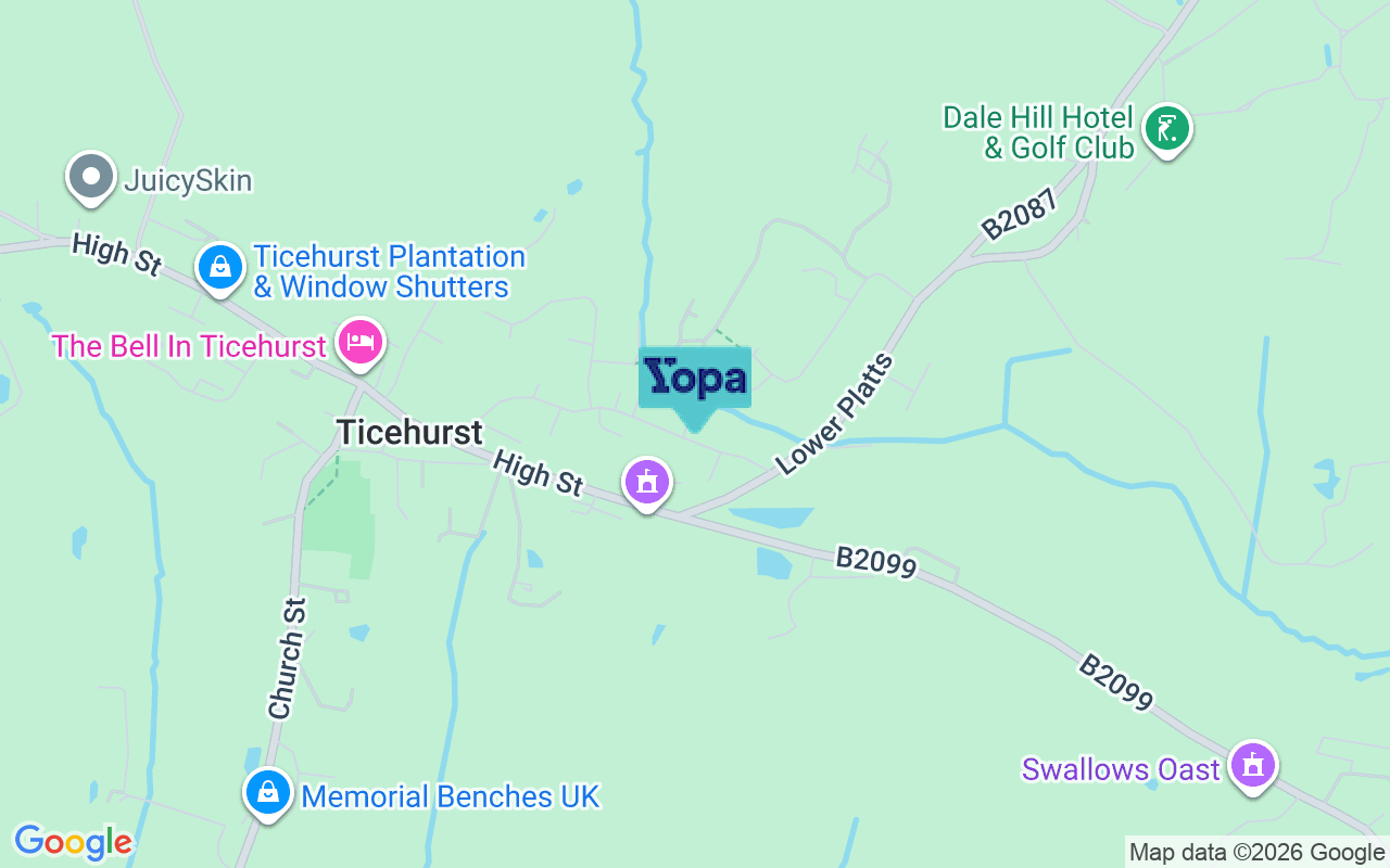Map showing the location of TN5 7DD