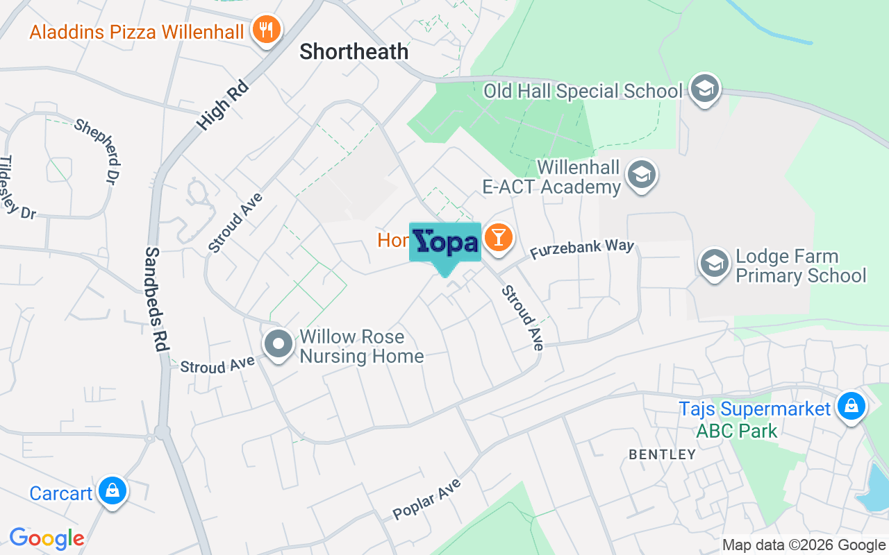 Map showing the location of WV12 4TZ