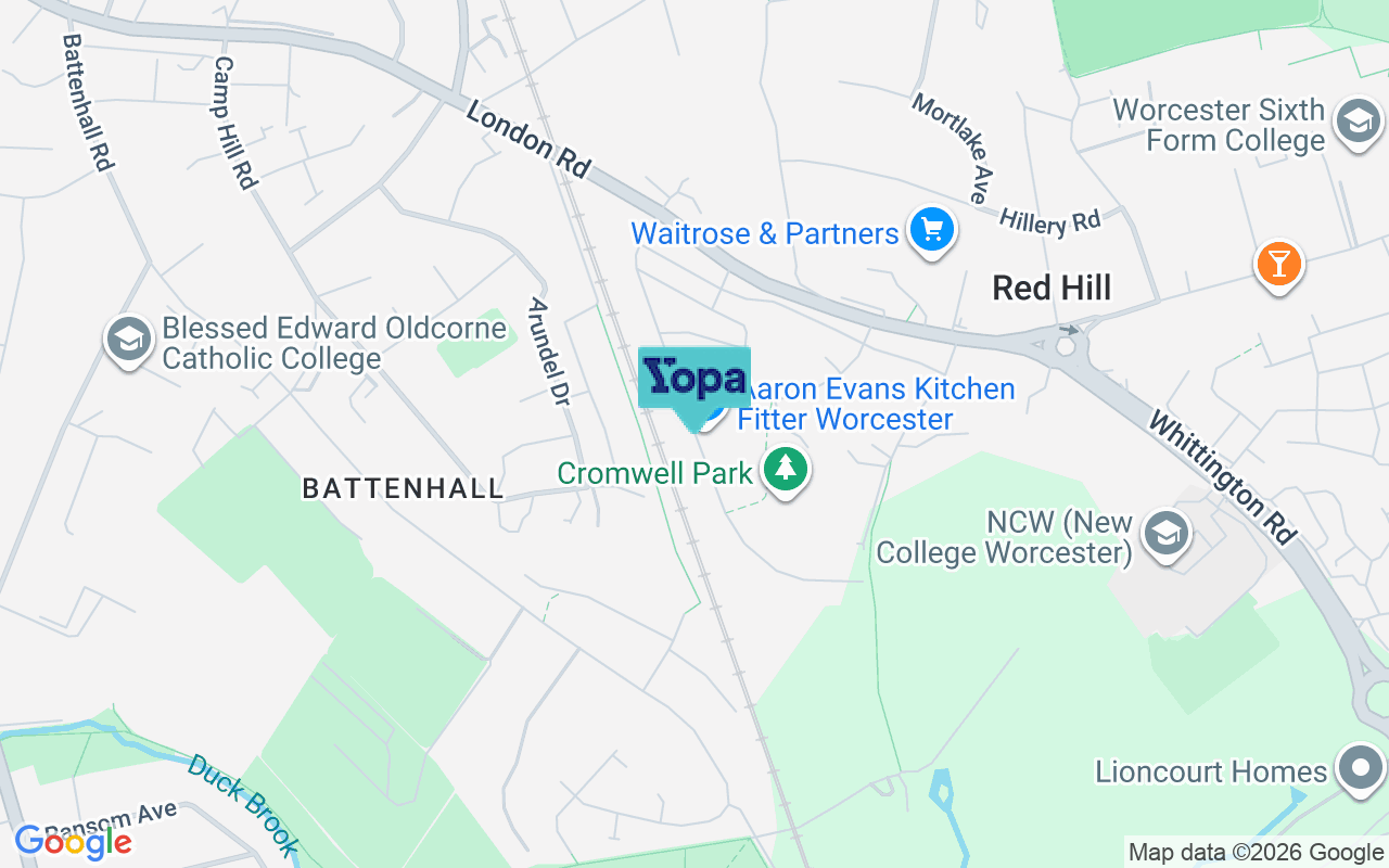 Map showing the location of WR5 2ET