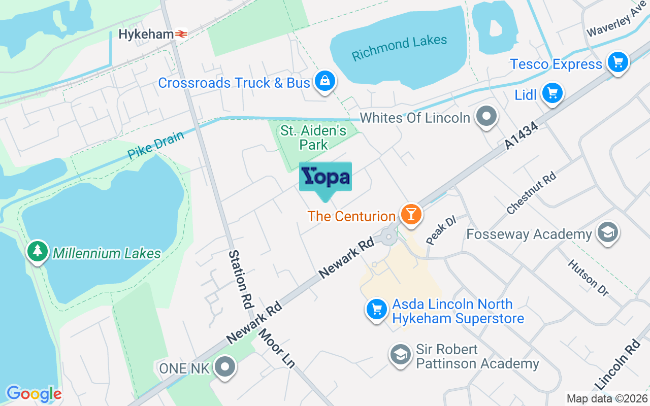 Map showing the location of LN6 8QP