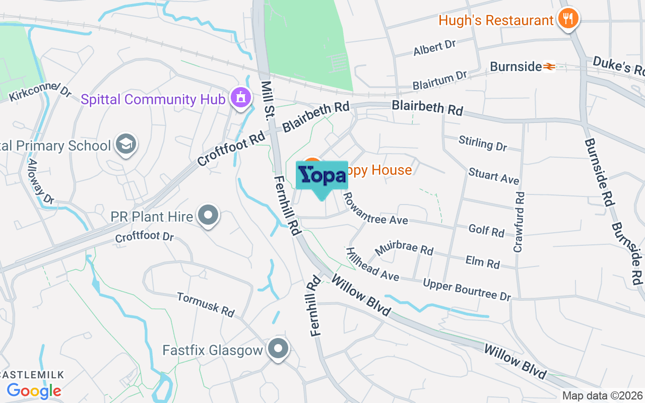Map showing the location of G73 4NW