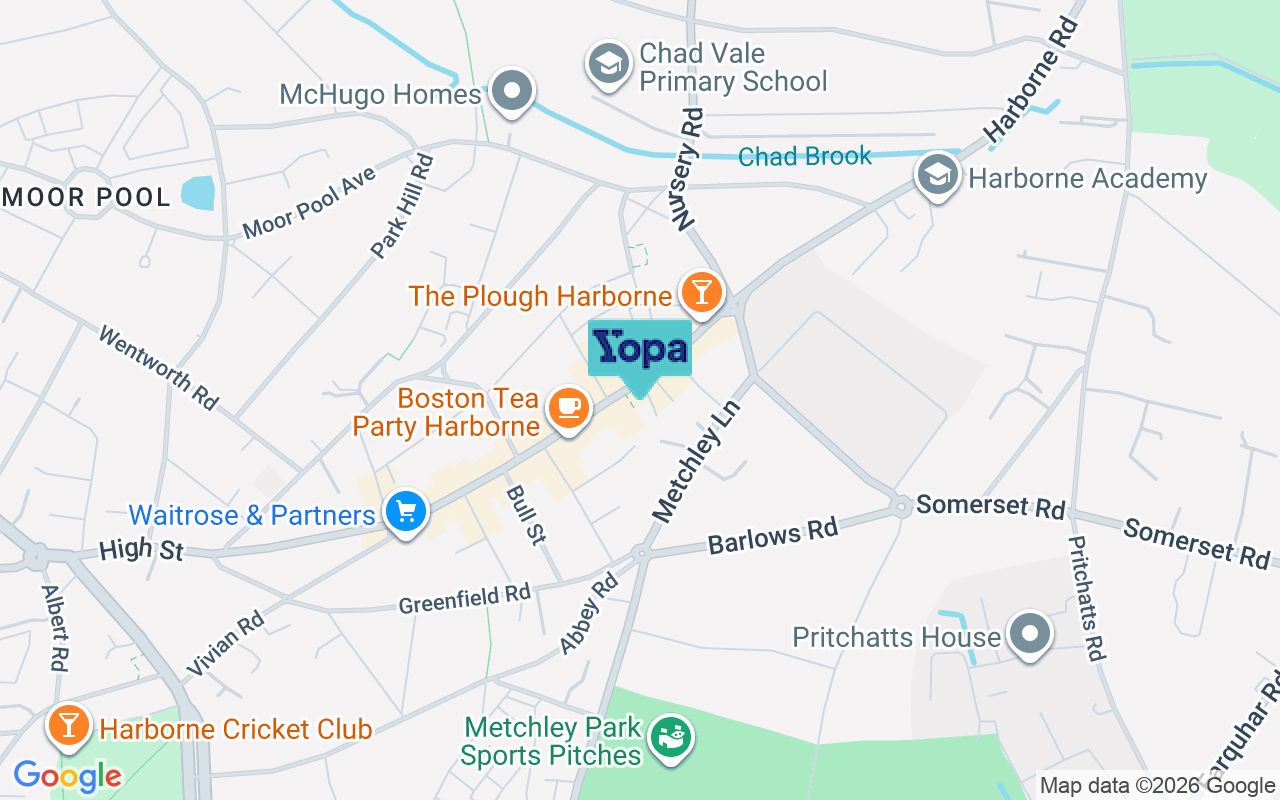 Map showing the location of B17 9BF