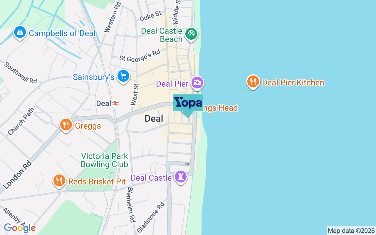Map showing the location of CT14 7AH
