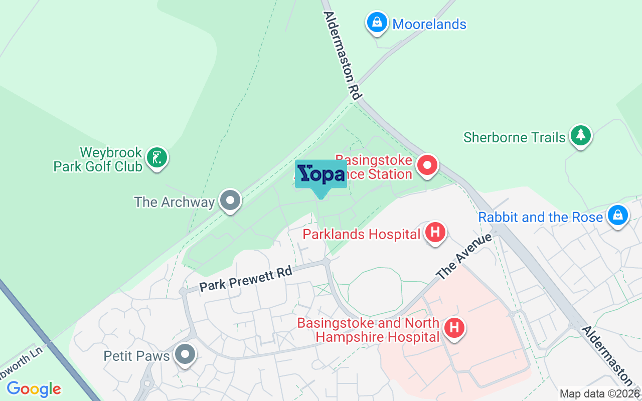 Map showing the location of RG24 9QX