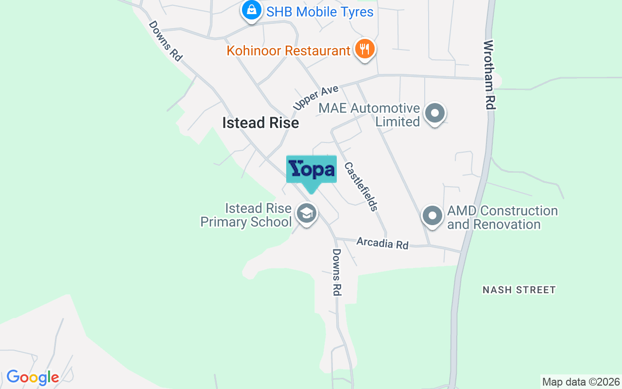 Map showing the location of DA13 9HF