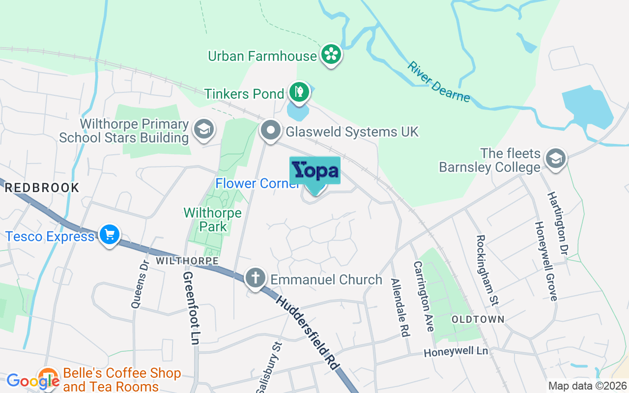 Map showing the location of S75 1DZ