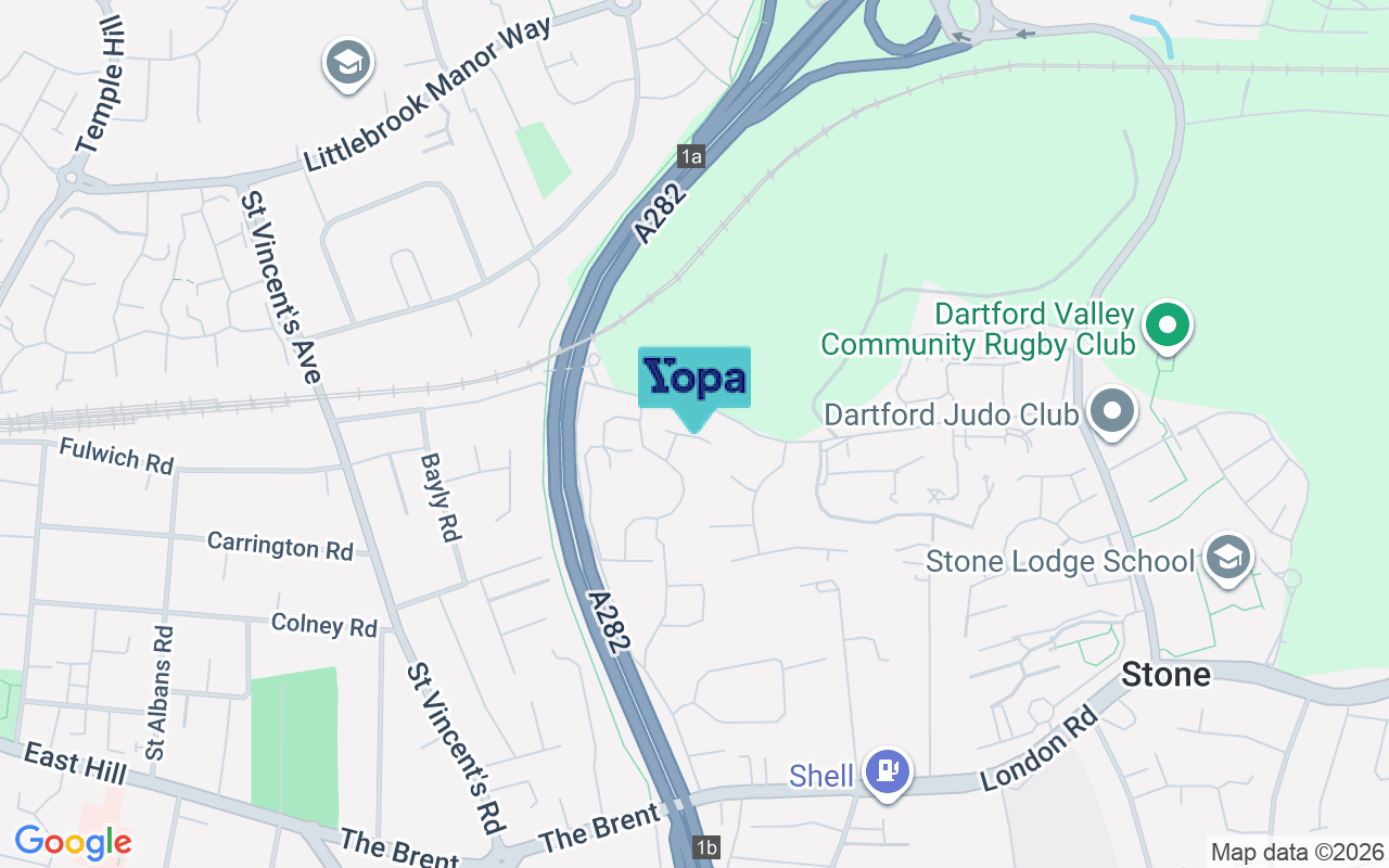 Map showing the location of DA2 6RJ