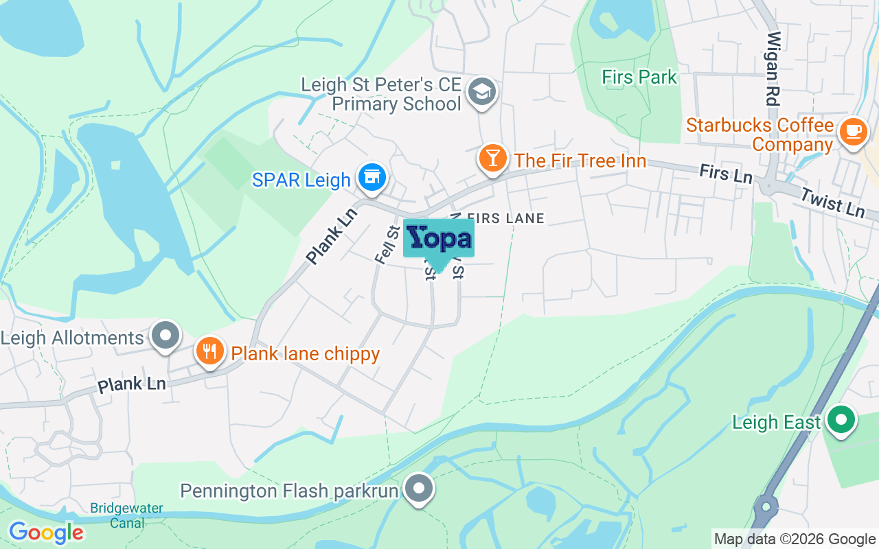 Map showing the location of WN7 4RF