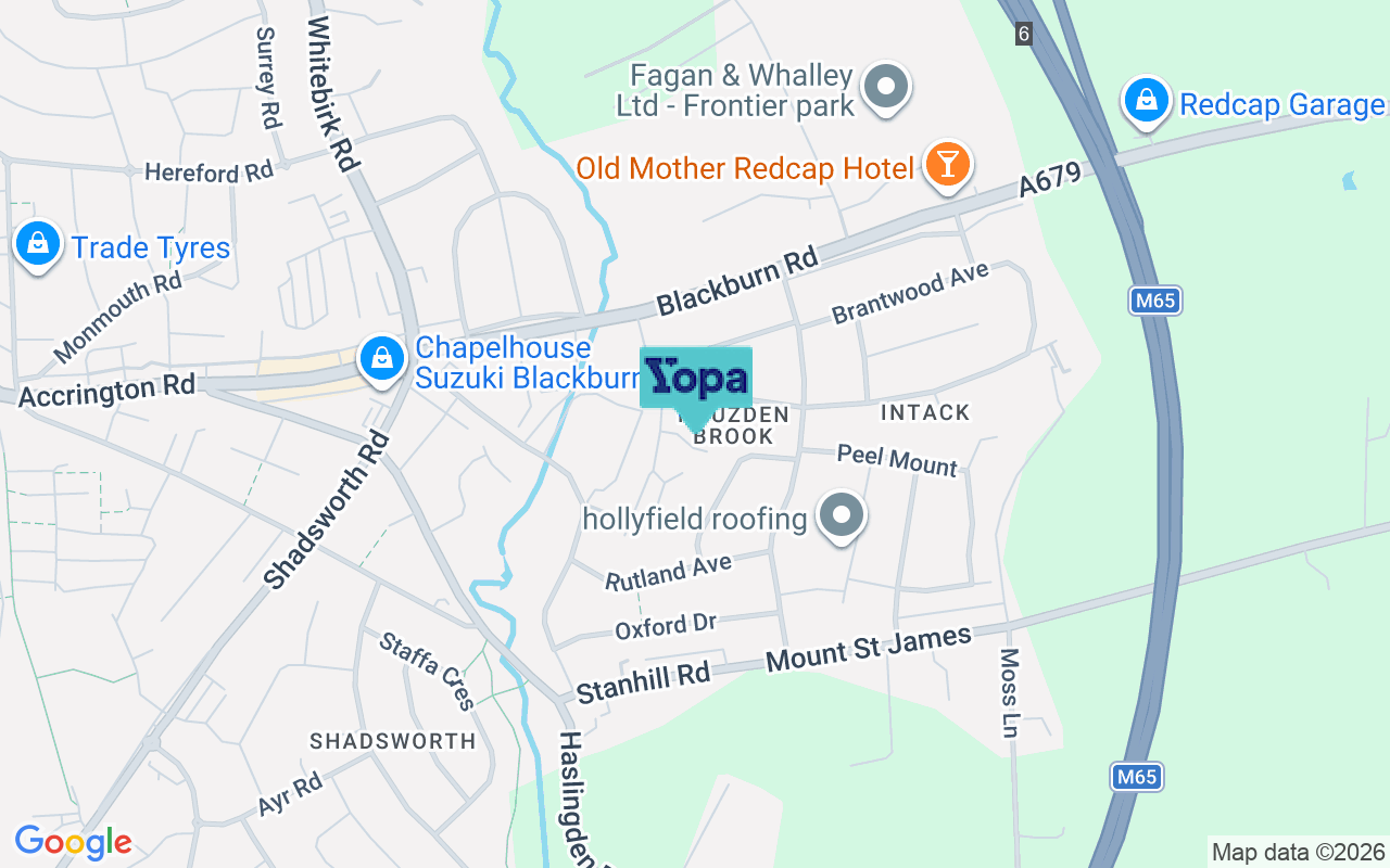 Map showing the location of BB1 3LR